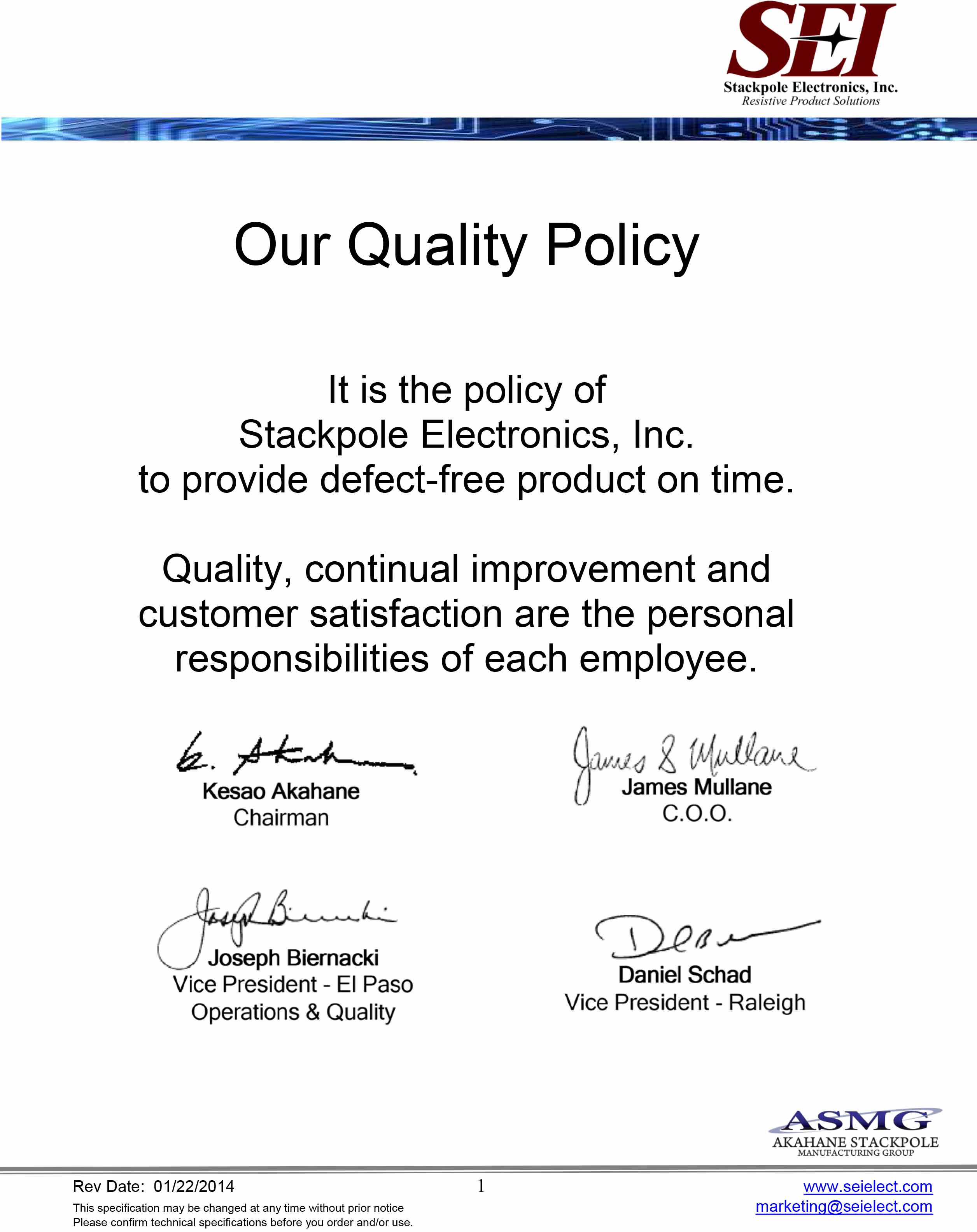 sei-quality-certificates